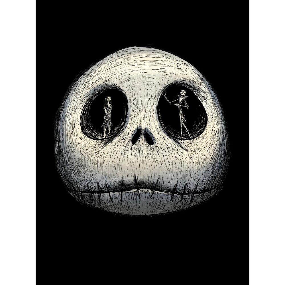 New Nightmare Before Christmas Jack Sally Eyes Skull T Shirt Medium or XL NMB4X